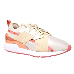 Puma pink and champagne size 8 sneakers